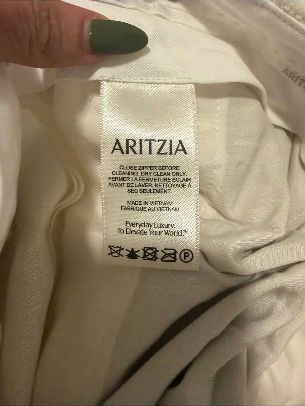 NWT Aritzia Effortless Linen Lo-Rise Pant Sz 2